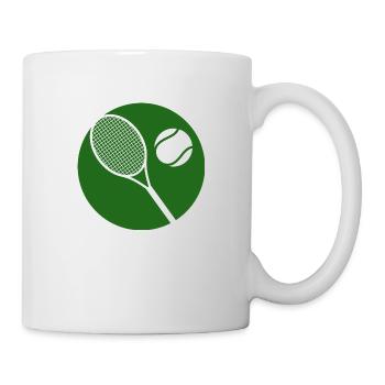 Raquette de tennis - Mug blanc - blanc - Droite