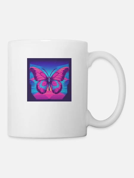 Schmetterling - Tasse - Weiß