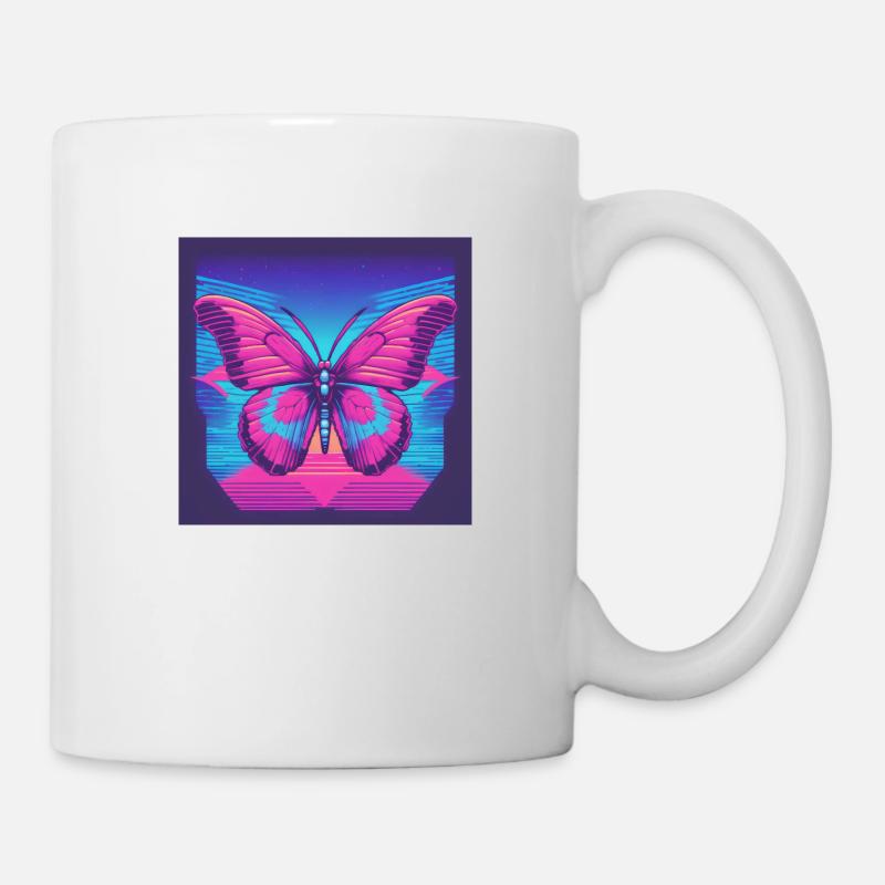 Schmetterling - Tasse - Weiß