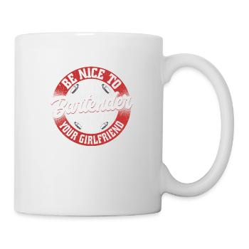 Be Nice To The Bartender Barman Cocktail Bartender - Mug - white - Right