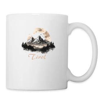 Tyrol motif with mountains for Tyroleans - Mug - white - Right