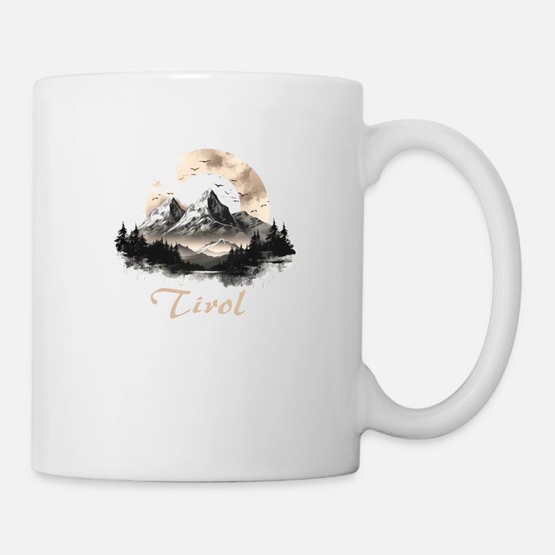 Motif tyrol avec des montagnes pour les Tyroliens - Mug blanc - blanc
