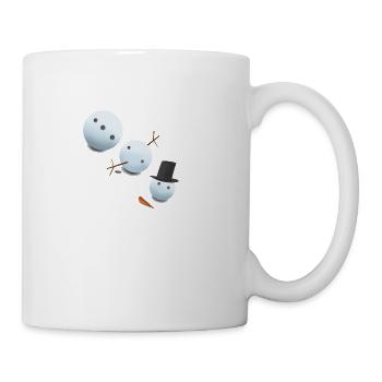 Gefallener Schneemann - Tasse - Weiß - Rechts