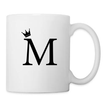 M-Monogramm-Krone - Tasse - Weiß - Rechts