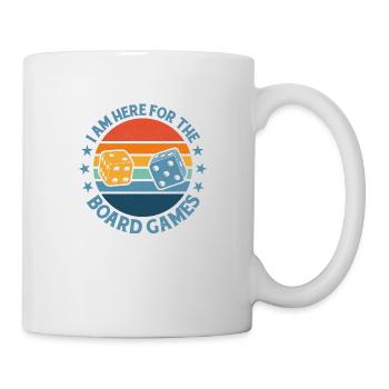 I Am Here For The Board Games Nerd Gamer Tabletop - Mug - white - Right