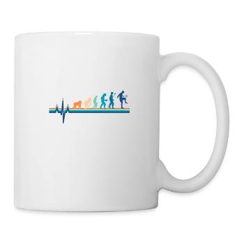 Evolution Heartbeat Fußball - Retro Fußball - Tasse - Weiß - Rechts