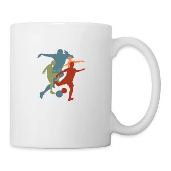 Vintage-Retro-Fußballspieler - Tasse - Weiß - Rechts