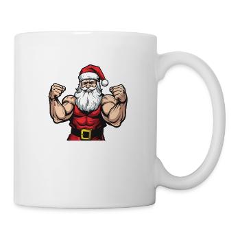 Santa Claus Muscles Gym Santa - Mug - white - Right