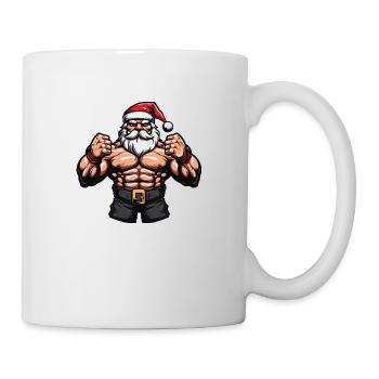Santa Claus Muscles Gym Santa - Mug - white - Right