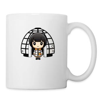 Winter Eskimo Iglu Comic - Tasse - Weiß - Rechts