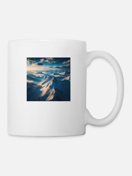 Mountain landscape above the clouds - Mug - white