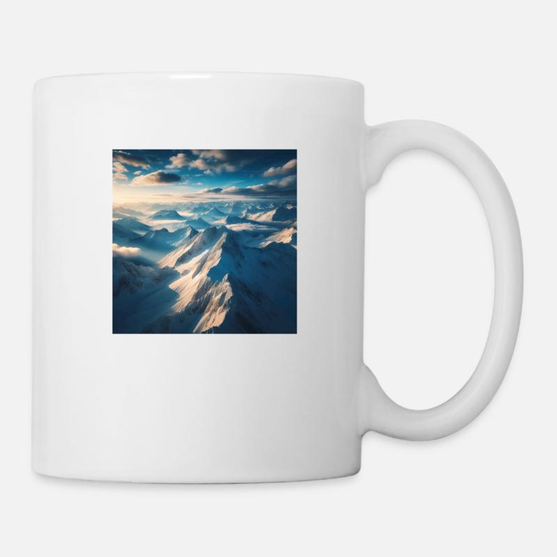 Mountain landscape above the clouds - Mug - white