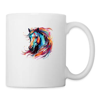 T-Shirt Cheval Chevaux Equitation Dressage Équestre - Mug blanc - blanc - Droite