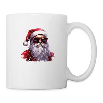 Santa Claus with sunglasses. Cool Santa - Mug - white - Right