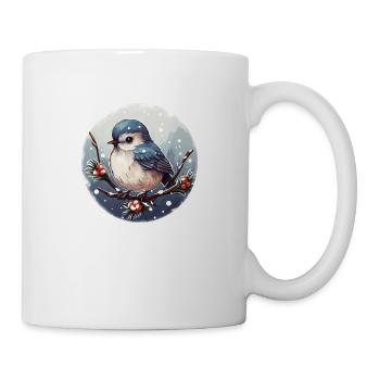 Süße Meise im Winter - Tasse - Weiß - Rechts