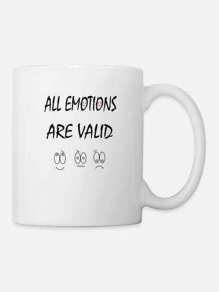 TOUTES les émotions sont valides v2 - Mug blanc - blanc