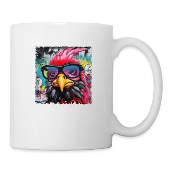 Hahn & Henne Bauern & Landwirt Design - Tasse - Weiß - Rechts