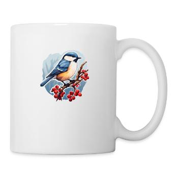 Tannenmeise im Winter - Tasse - Weiß - Rechts