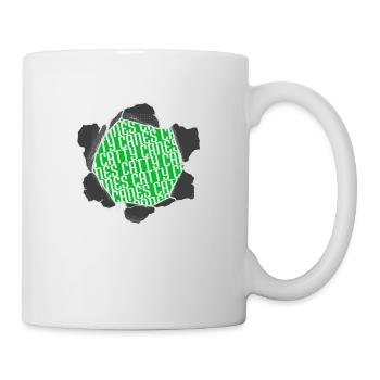 dork animal lover cat christmas tree mammal love - Tasse - Weiß - Rechts