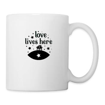 Love lives here - Mug - white - Right