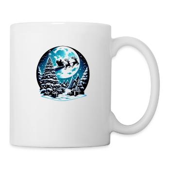 Weihnachtskugel | Schneekugel Christmas Xmas - Tasse - Weiß - Rechts