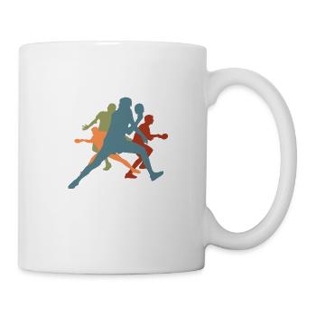 joueurs de ping-pong rétro vintage - Mug blanc - blanc - Droite