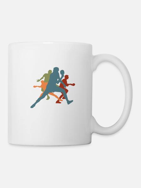 Vintage-Retro-Tischtennisspieler - Tasse - Weiß