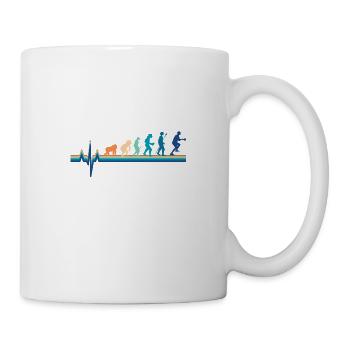 Évolution battement de cœur ping-pong - Mug blanc - blanc - Droite