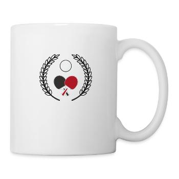 couronne ping-pong - Mug blanc - blanc - Droite