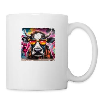 Bauern Design mit Kuh für Landwirte & Bauer - Tasse - Weiß - Rechts