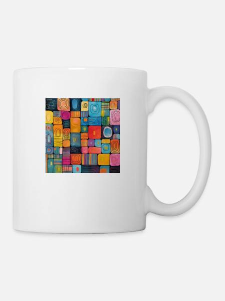 Checks in Colorful - Mug - white