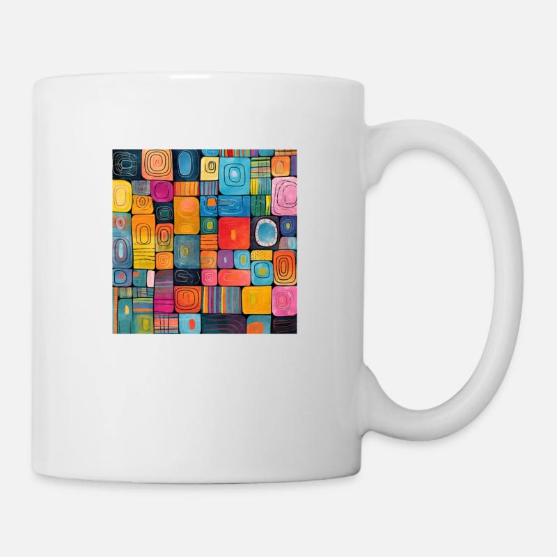 Checks in Colorful - Mug - white