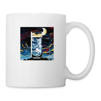 Ciel étoilé à travers le verre (Collection d’œuvres d’art) - Mug blanc - blanc - Droite