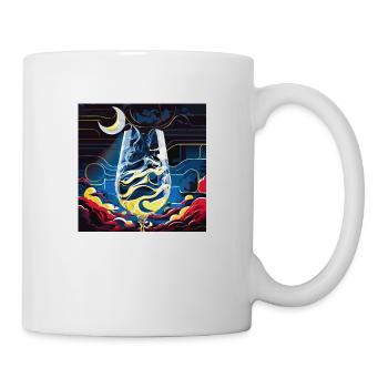 Ein Schluck der Nacht (Artwork Collection) - Tasse - Weiß - Rechts