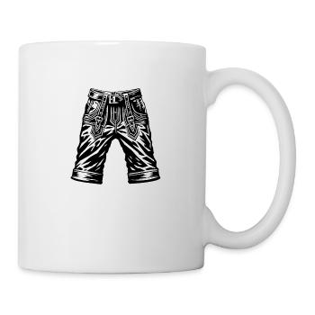 Lederhosen, traditional trousers, left straps o right straps - Mug - white - Right