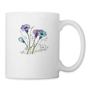 Blumen - Tasse - Weiß - Rechts