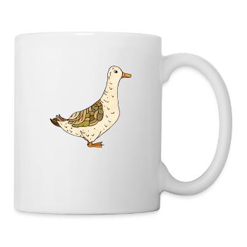 Ente - Tasse - Weiß - Rechts