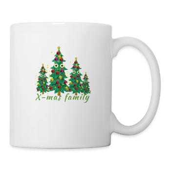 christmas tree, christmas tree, christmas, family, - Mug - white - Right