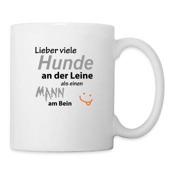 Lieber viele Hunde an der Leine - Tasse - Weiß - Rechts