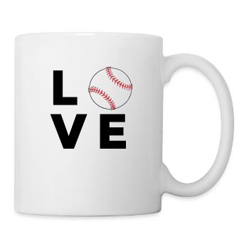 Baseball-Liebe - Tasse - Weiß - Rechts