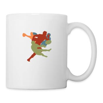 Vintage Retro Rugby Players - Mug - white - Right