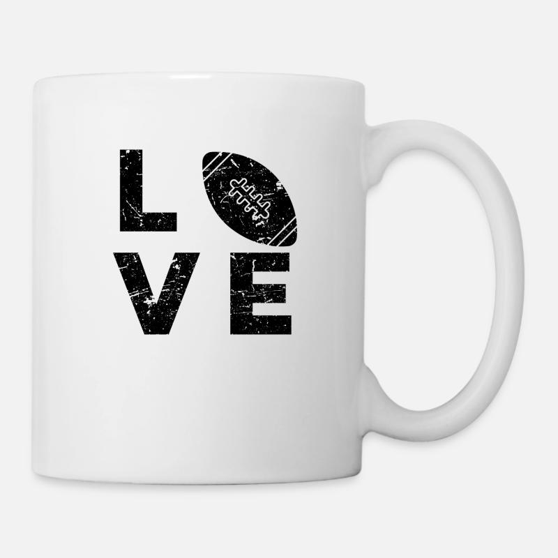 Rugby-Liebe - Tasse - Weiß