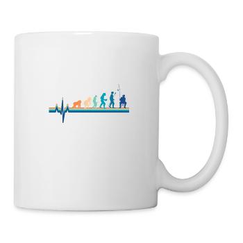 Evolution Fisherman Herzschlag - Tasse - Weiß - Rechts