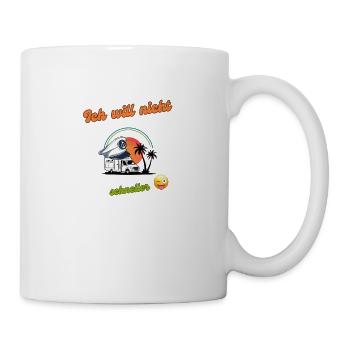 Inselcamper Logo Ich will nicht schneller - Tasse - Weiß - Rechts