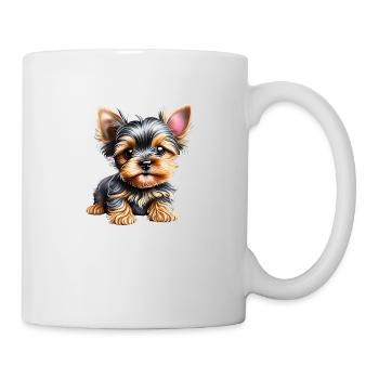 Yorkshire Terrier chiot chien propriétaire de chien - Mug blanc - blanc - Droite