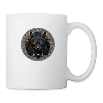 Viking Wolf with Vegvisir Compass Vikings - Mug - white - Right