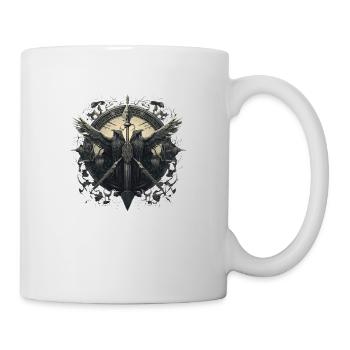 Hugin und Munin die Raben Odins Wikinger - Tasse - Weiß - Rechts