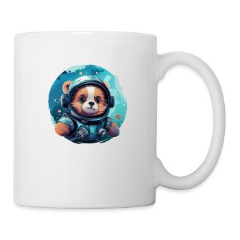 Witziger Bär im Astronauten Look. - Tasse - Weiß - Rechts