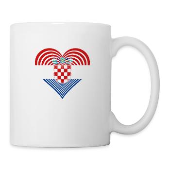 Kroatien Heart Herz Hrvatska - Tasse - Weiß - Rechts