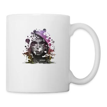 Graffiti Street Art Spray Vintage Stencil Retro - Mug - white - Right